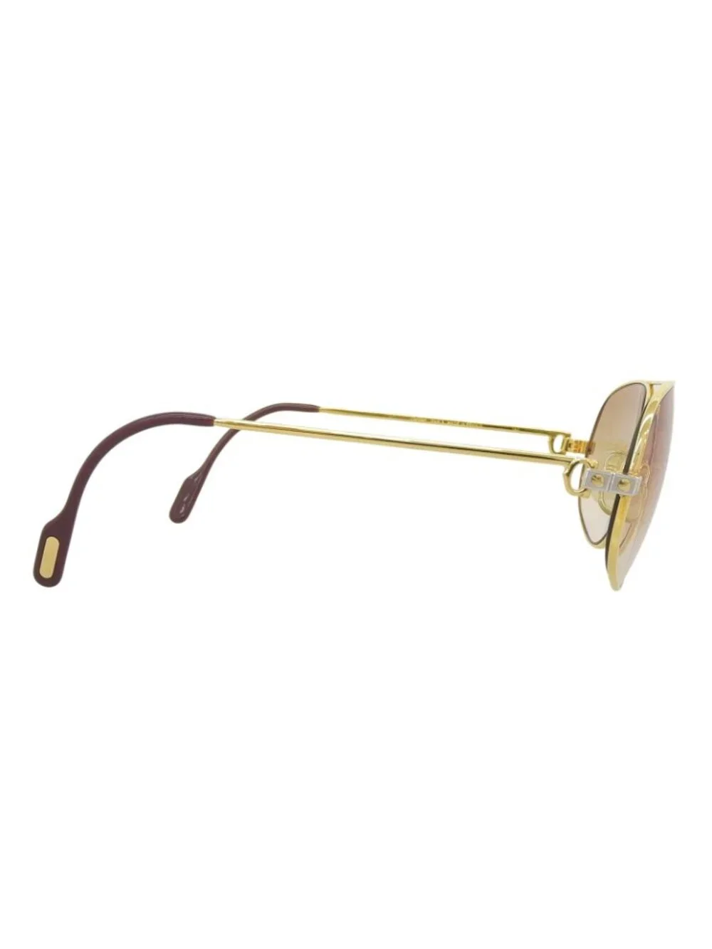 Cartier Santos de Cartier Two Bridge Sunglasses Eyewear Gold Silver